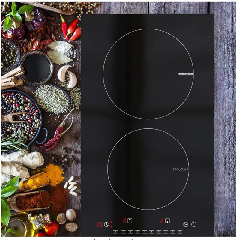 Factory Direct Sales Price Multi-function Energy Saving 7000W High-Power Waterproof Design Double Induction Cooker