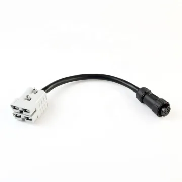 4-Core 2x50A Gray Anderson Plug Waterproof Connector Cable with 3CM Black Heat Shrink Tubing