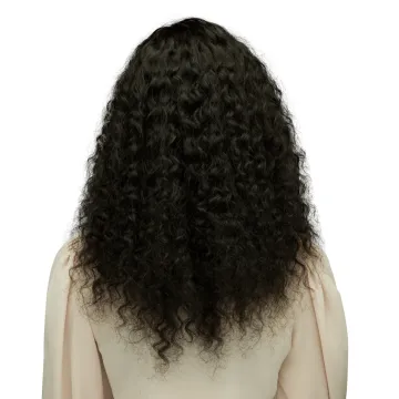 Factory price deep wave virgin human brazilian hair weave 3 bundles with lace frontal