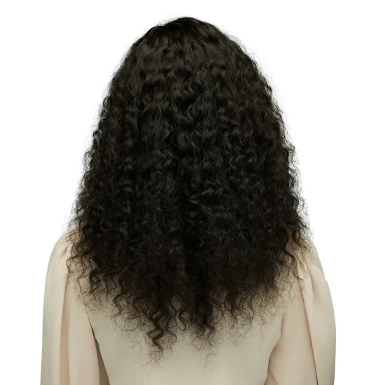 Factory price deep wave virgin human brazilian hair weave 3 bundles with lace frontal