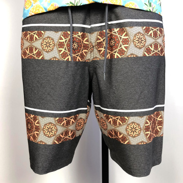 Men dark grey strappy beach shorts