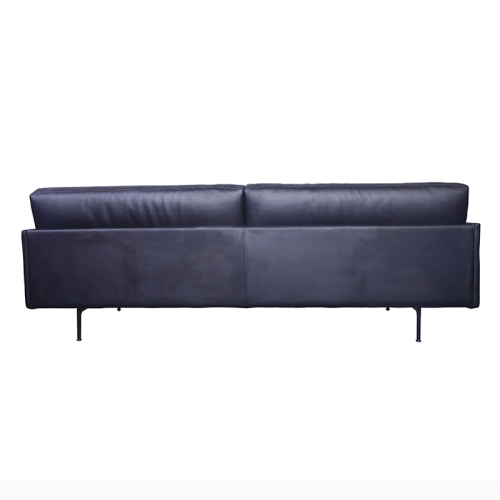 Replika Sofa Kulit Mewah Garis Modern