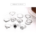 Vintage Knuckle Ring Set pour femmes filles Anneaux empilables Set creux fleurs sculptées