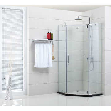 Frameless pentagon hinge shower room XIX-001