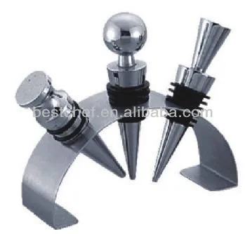 Wine stopper with stand