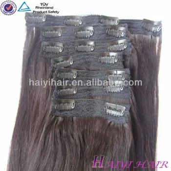 New arrival high quality 24 inch clip in human hair extensions