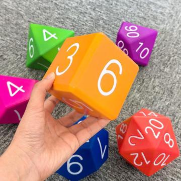 Set Polyhedral Dice Dnd 10cm Giant Foam Dnd dari 7