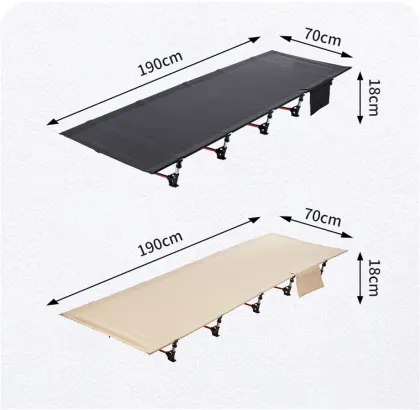 OEM Outdoor Ultralight Adjustable Reclining Travel cot Portable Aluminum Alloy Material Folding Camp Bed Cot