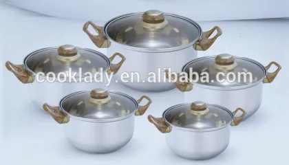10pcs cheap item master chef stainless steel cookware set