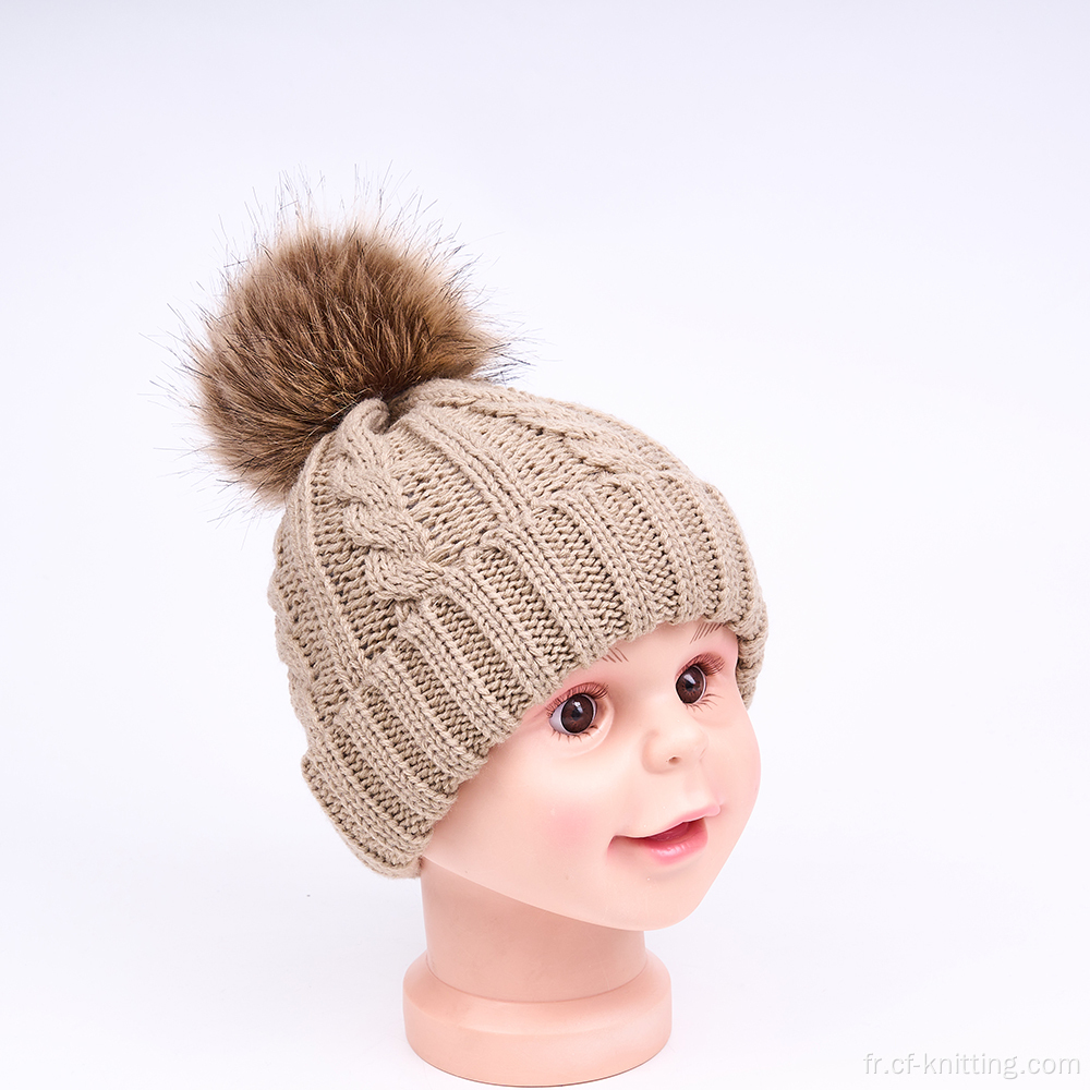 Chapeaux de bonnet en tricot en hiver pour les enfants