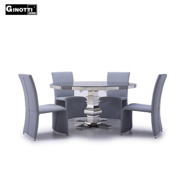Round stainless steel marble furniture