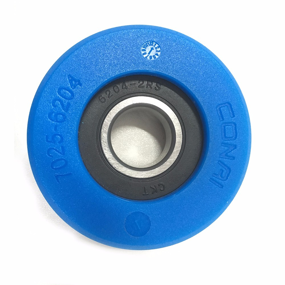 Polea de escalera azul Paso de cadena Roller 70*25 mm