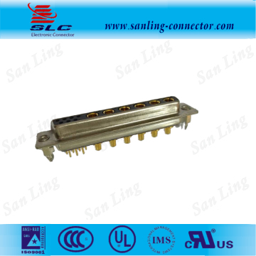High quality machine pin d-sub connector13pin female straight d-sub power solder