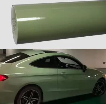 crystal gloss khaki light green car wrap vinyl