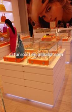 Cheap wholesale multi-functional glass showcase for watch/mobile phone accessories