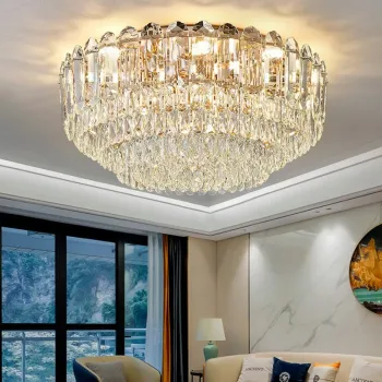 Luxury Crystal LED Ceiling Lamp for Hall and Bedroom