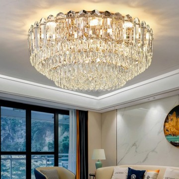 Luxury Crystal LED Ceiling Lamp for Hall and Bedroom