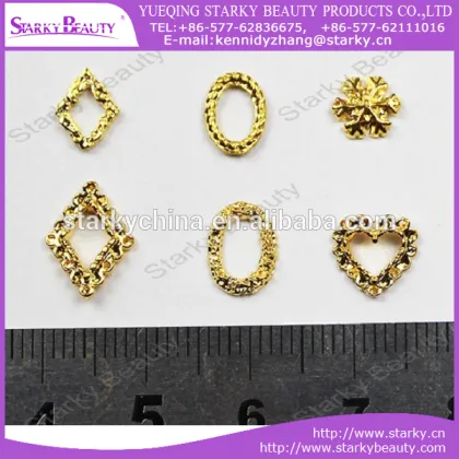 nail art gold metal slice sticker metalic nail art decos