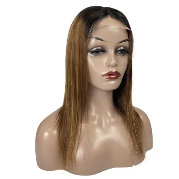 wholesale human hair cuticle aligned wig 4*4 ,100% human hair lace front wig glueless,4/27 colored human brazilian hair wigs