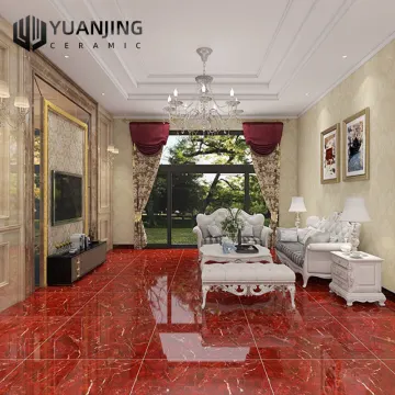 600x600mm Luxury Porcelain Tiles: Glossy Living Room Flooring with Full Polished Glaze and Marble Design
