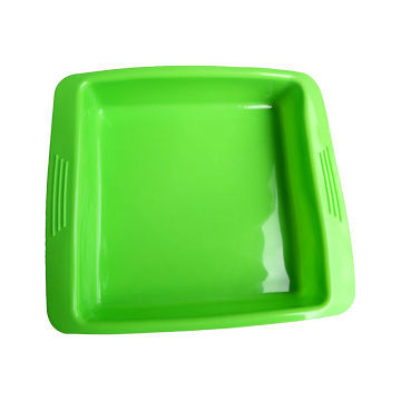 Silicone square cake plate