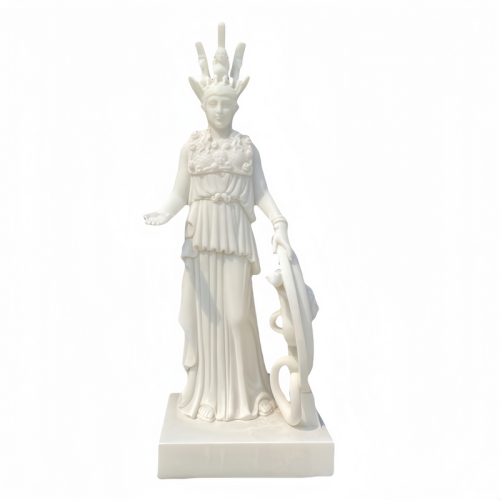 Exquisite Varvakeion Athena Statue in Authentic White Marble