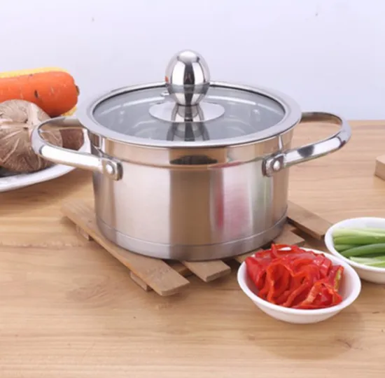 Thickened Stainless Steel Non-magnetic Right Angle Soup Pot