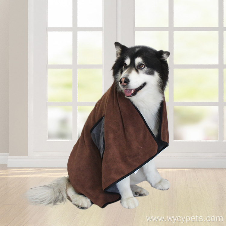 Pet Bath Towel Absorbent Microfiber Towel with Pockets