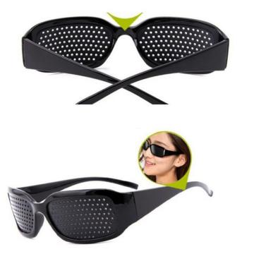Newest Vision Care Wearable Corrective Glasses Improver Stenopeic Pinhole Pin Hole Glasses Anti-fatigue Eye Color Protection