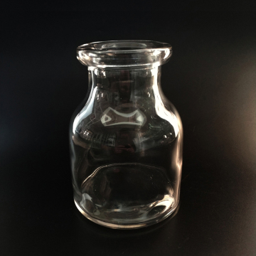Vaso de vidrio transparente Florero hecho a mano Botella de leche