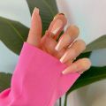 Mélanger la couleur de la couleur / demi-cercueil couvert faux ongles