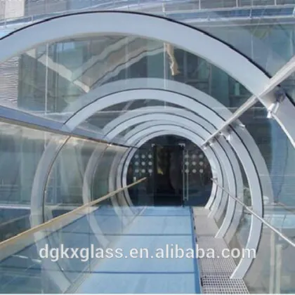 Hot bent/curved tempered glass in building glass