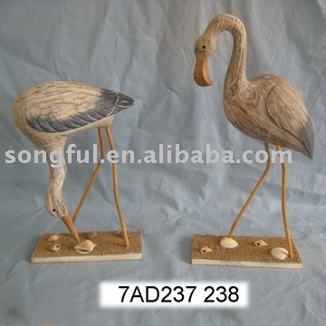 Wooden sea birds