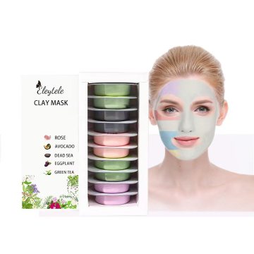Maschera portatile rosa argillosa rosa con curcuma e tè verde
