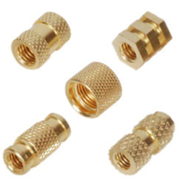 Knurling decorative round insert brass nuts