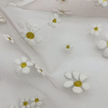 Schaumblumen-Goldglitter-Poly-Kinderkleiderstoff