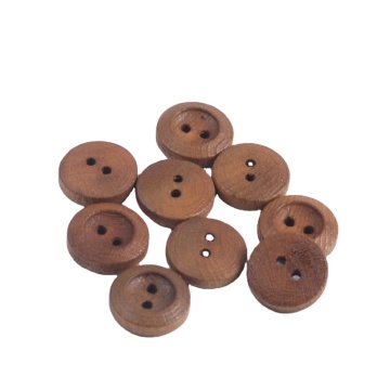 Natural Wooden Buttons - BN80007: Authentic Wood Shirt Buttons for Stylish Attire