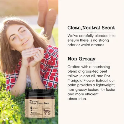 Wholesale Private Label Natural Whipped Beef Tallow Balm for Sensitive Dry Skin