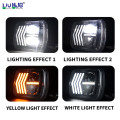 Square Dual Color Motorcycle Led Headlights