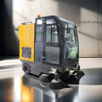 Electric Street Vacuum Four Wheel Steering Road Sweeper Cleaning Machine
