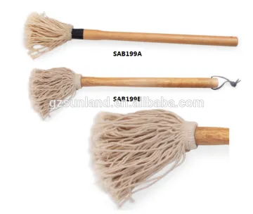 Cotton bottle brush with wooden handle