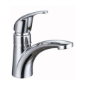 Factory Supplier Modern Bathroom Wash Basin Taps Cold Water Single Handle Deck Mounted Chrome Zinc Square Basin Faucet