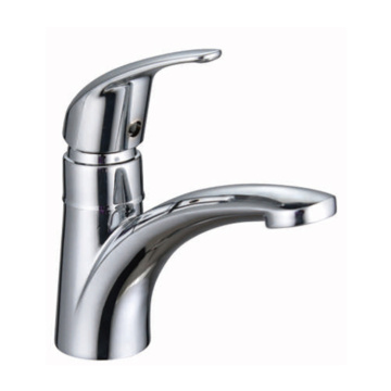 China Factory Commercial Italian Lavatory Luxury Single Handle Bathroom Water Tap Chrome Basin Sink Faucet