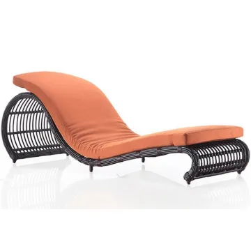 Hot Salesun lounger chaise  outdoor sunbed rattan chairs daybed beach sun loungers