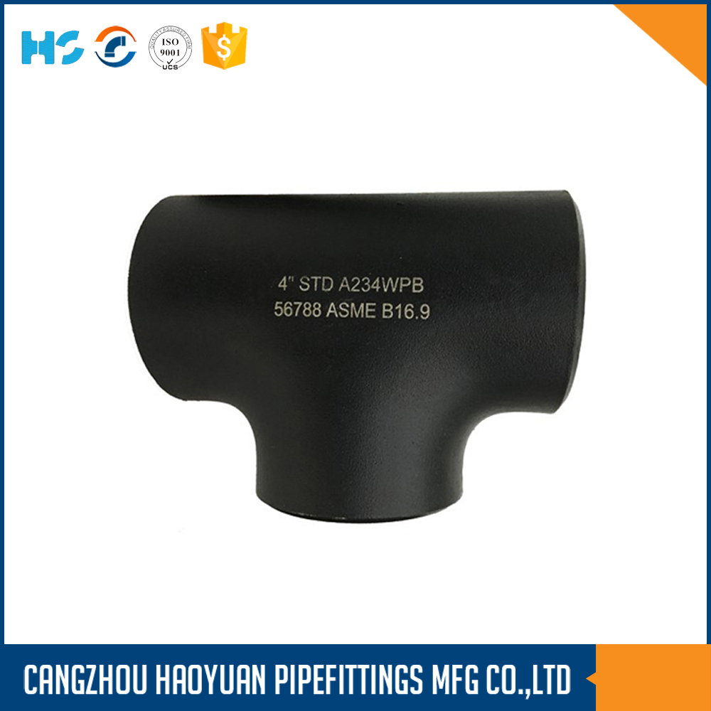 carbon equal tee 316l black steel fittings