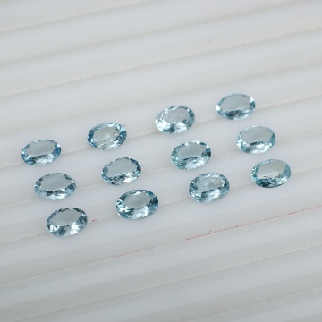 Wholesale Natural Aquamarine Egg Shape Faceted Cut Gemstone