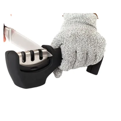 3-Stage Tungsten Steel Manual Knife Sharpener: Precision Sharpening Tool for Kitchen Knives