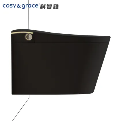 American European Standard Dark Grey Black Wall-Hung Smart Toilet