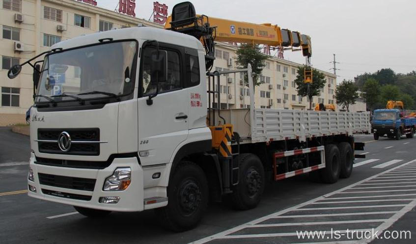 6x4 drive Dongfeng truck mounted telescope boom crane