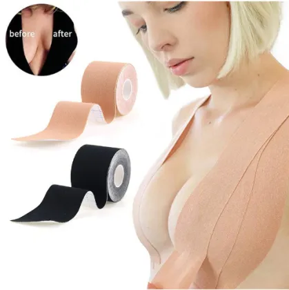 Sweatproof Boob Tape - Plus Size Boob Adhesive Breast Lift Strapless Boob Tape with Box